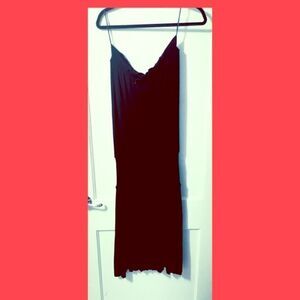 Strapless black cotton dress